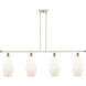Ballston Cindyrella LED 48 inch White and Polished Chrome Island Light Ceiling Light in Matte White Glass