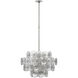 Julie Neill Gianna LED 24 inch Burnished Silver Leaf Chandelier Ceiling Light