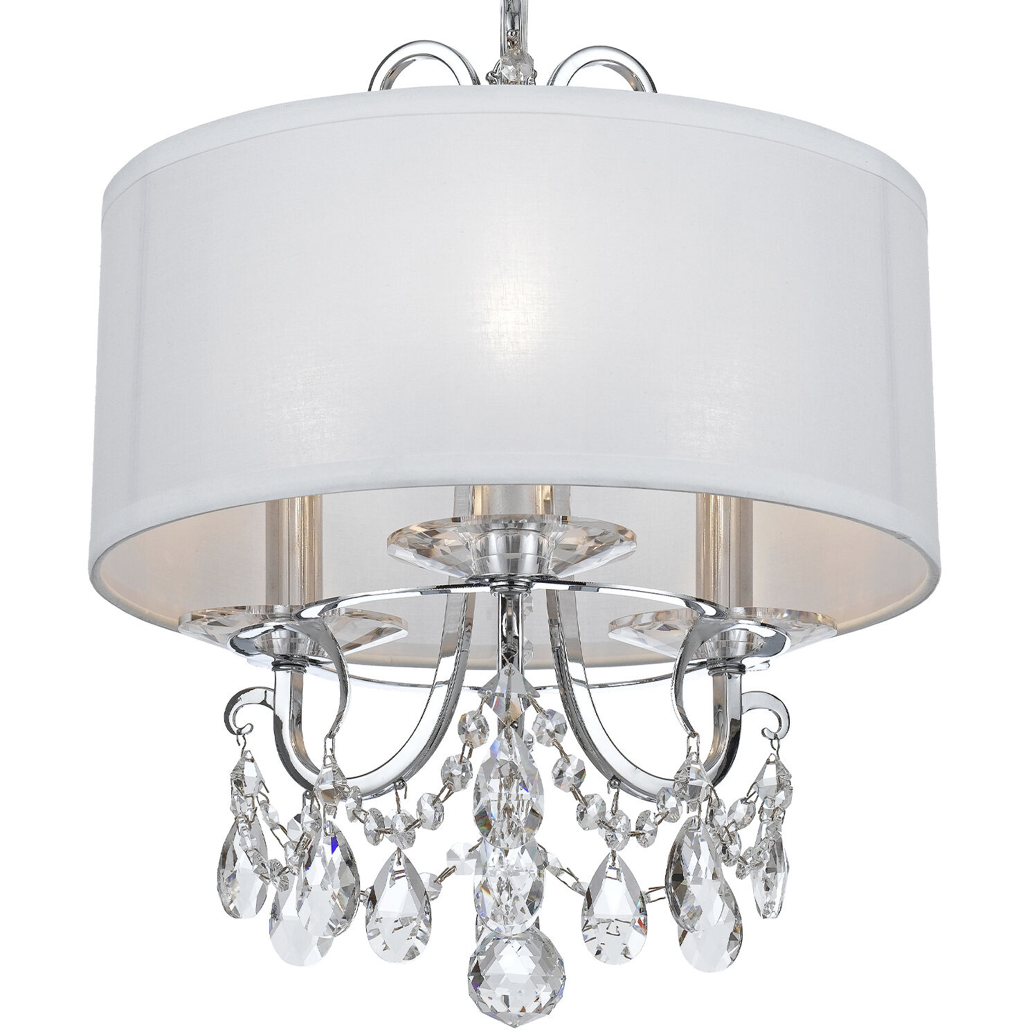 Othello 3 Light 14 inch Polished Chrome Mini Chandelier Ceiling Light in Clear Hand Cut