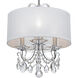 Othello 3 Light 14 inch Polished Chrome Mini Chandelier Ceiling Light in Clear Hand Cut