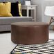 Universal 18 inch Avanti Pecan Round Ottoman with Slipcover