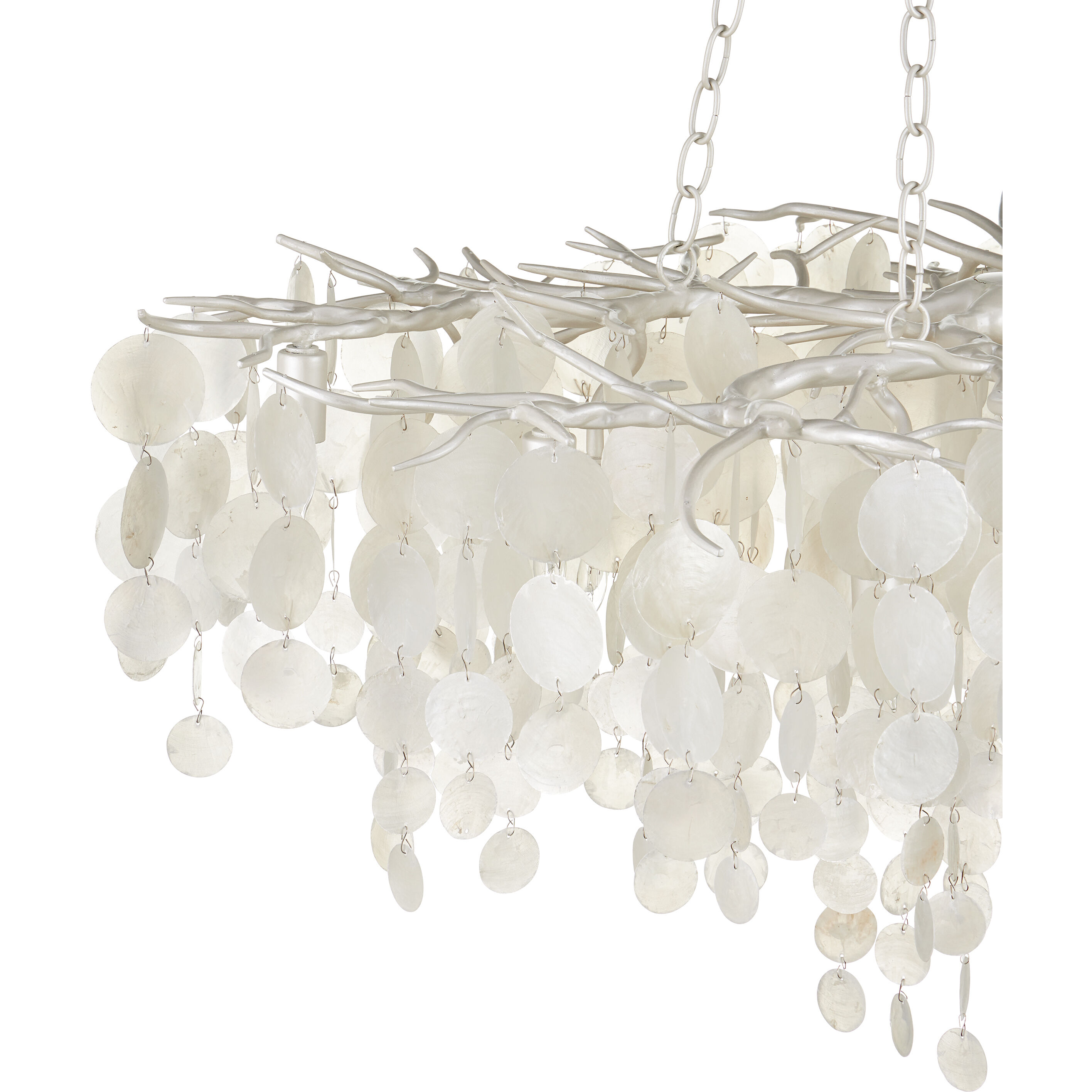 Lusso 16 Light 43.5 inch Natural/Pearlized White Chandelier Ceiling Light