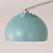 Half Dome 1 Light 5 inch Satin Nickel Wall Mounted Arc Lamp Wall Light in Blue
