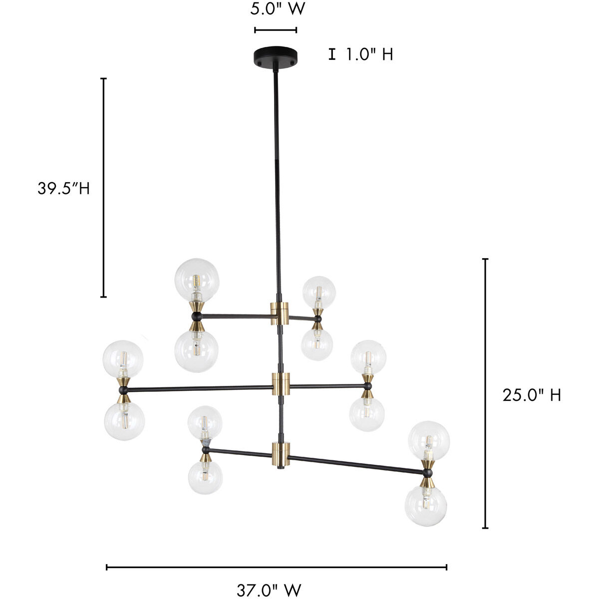 Centauri LED 37 inch Brown Pendant Lamp Ceiling Light