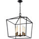 Scatola 5 Light 20 inch Rusty Black and Aged Gold Brass accents Chandelier Ceiling Light