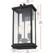 Theodore 2 Light 21 inch Black Outdoor Wall Sconce