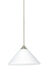 Kona LED Satin Nickel Pendant Ceiling Light in White Glass