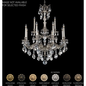 Milano 12 Light French Gold Chandelier Ceiling Light in Heritage