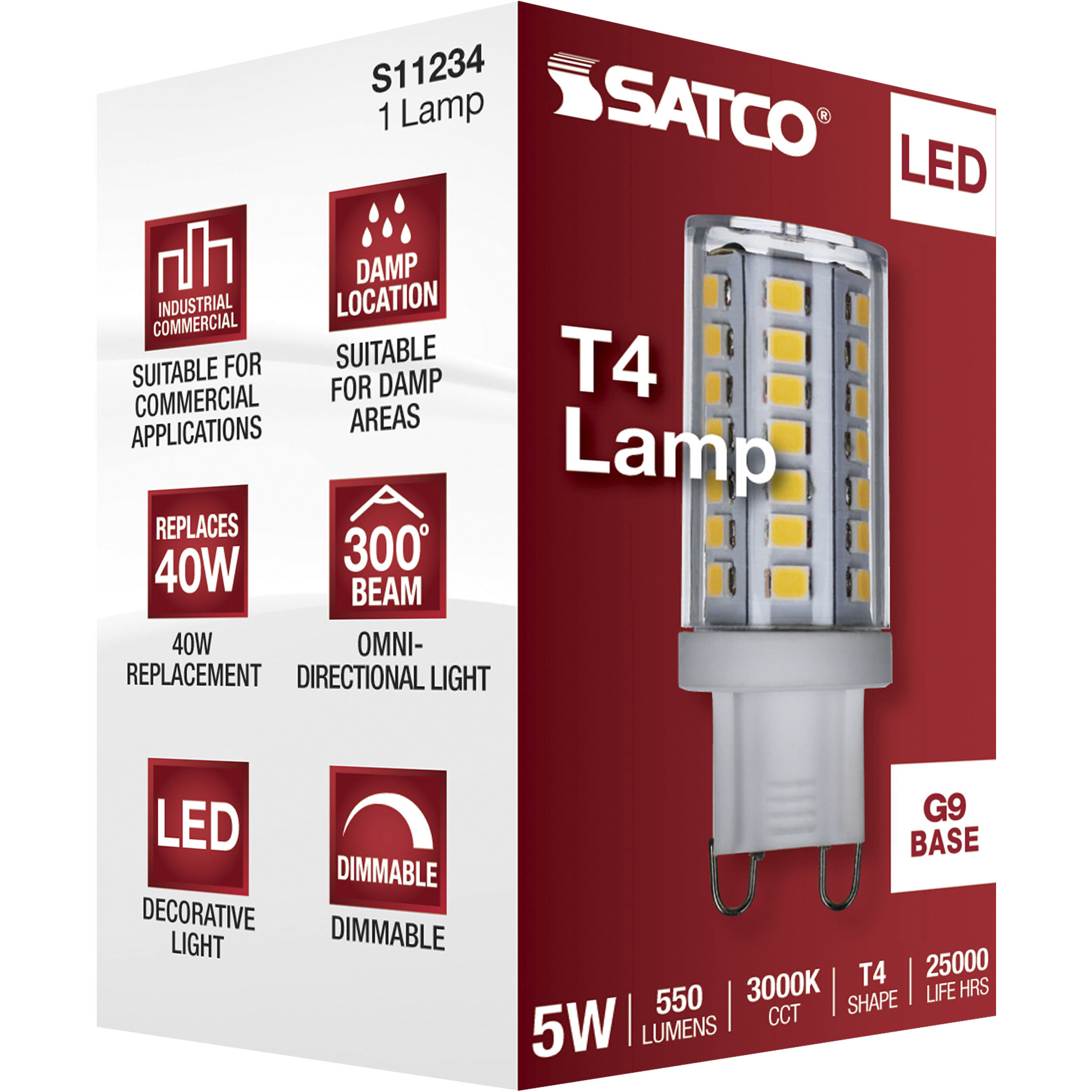 Lumos LED JCD LED G9 Double Loop 5 watt 3000K Mini and Pin-Based LED