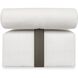 Bolster Back Java Black and Oyster White Armless Outdoor Sofa