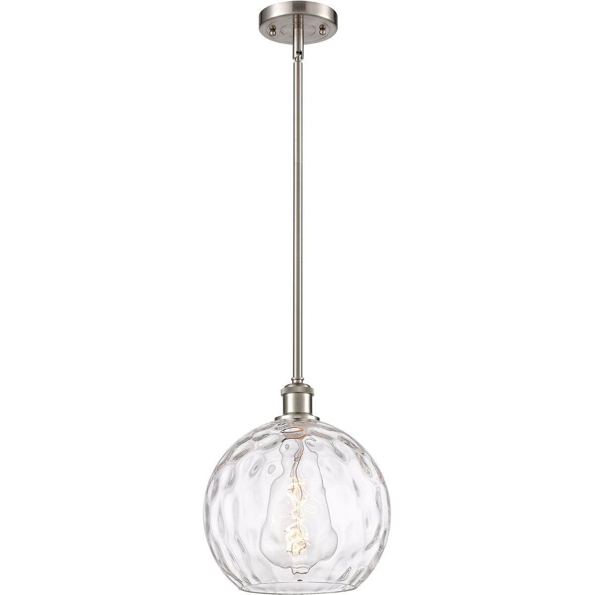 Ballston Athens Water Glass LED 10 inch Brushed Satin Nickel Mini Pendant Ceiling Light