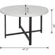 Anita 47.2 inch White Wash/Black Dining Table