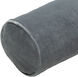 Cotton Velvet 21 inch Charcoal Pillow Kit, Bolster