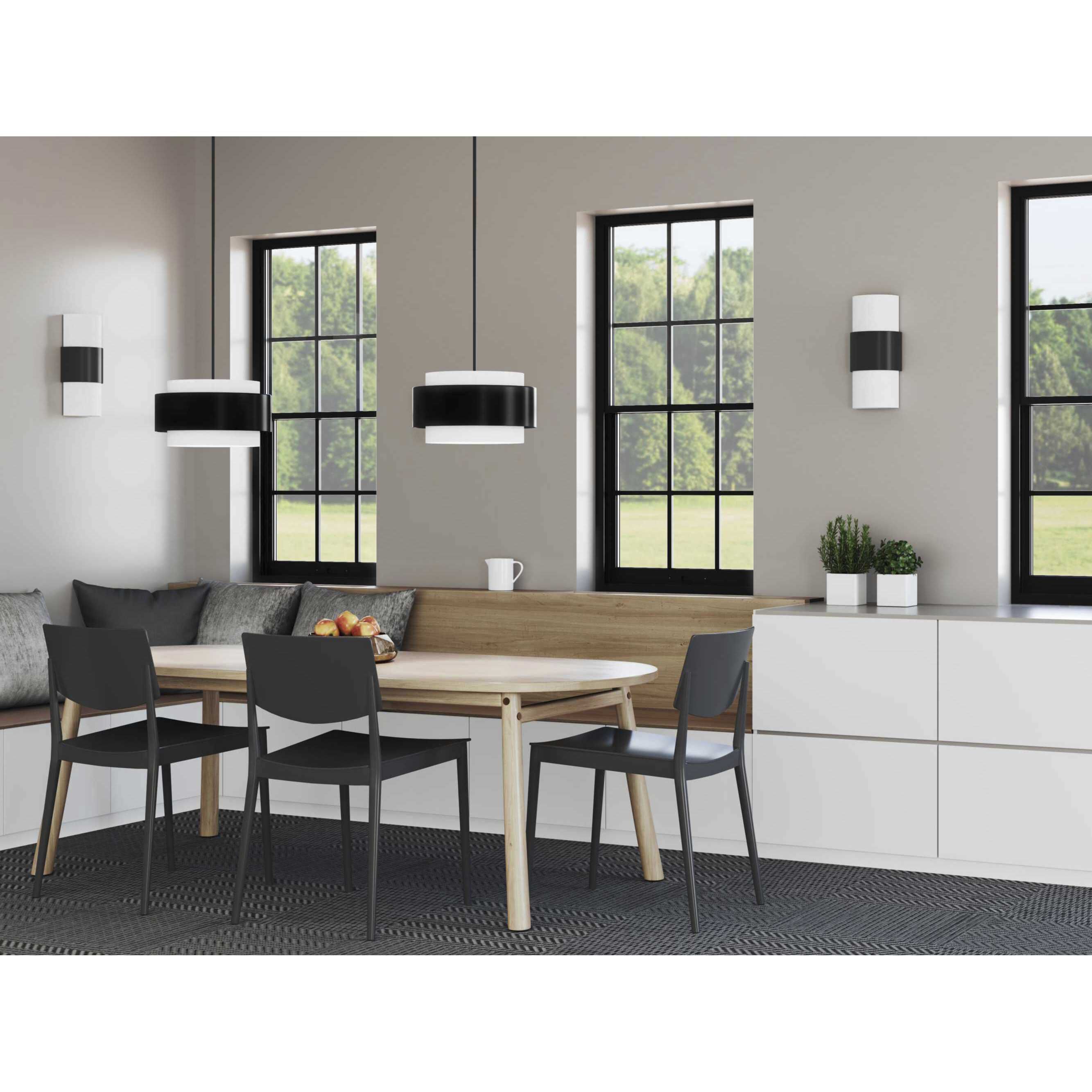 Silva 2 Light 7.87 inch Matte Black Wall Sconce Wall Light, Design Series