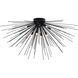Savannah 8 Light 40 inch Black Flush Mount Ceiling Light