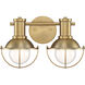 Dalton 2 Light 15 inch Brushed Gold Vanity Light Wall Light