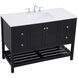 Theo 48 X 22 X 34 inch Black Vanity Sink Set