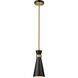 Soriano 1 Light 5.5 inch Matte Black/Heritage Brass Pendant Ceiling Light