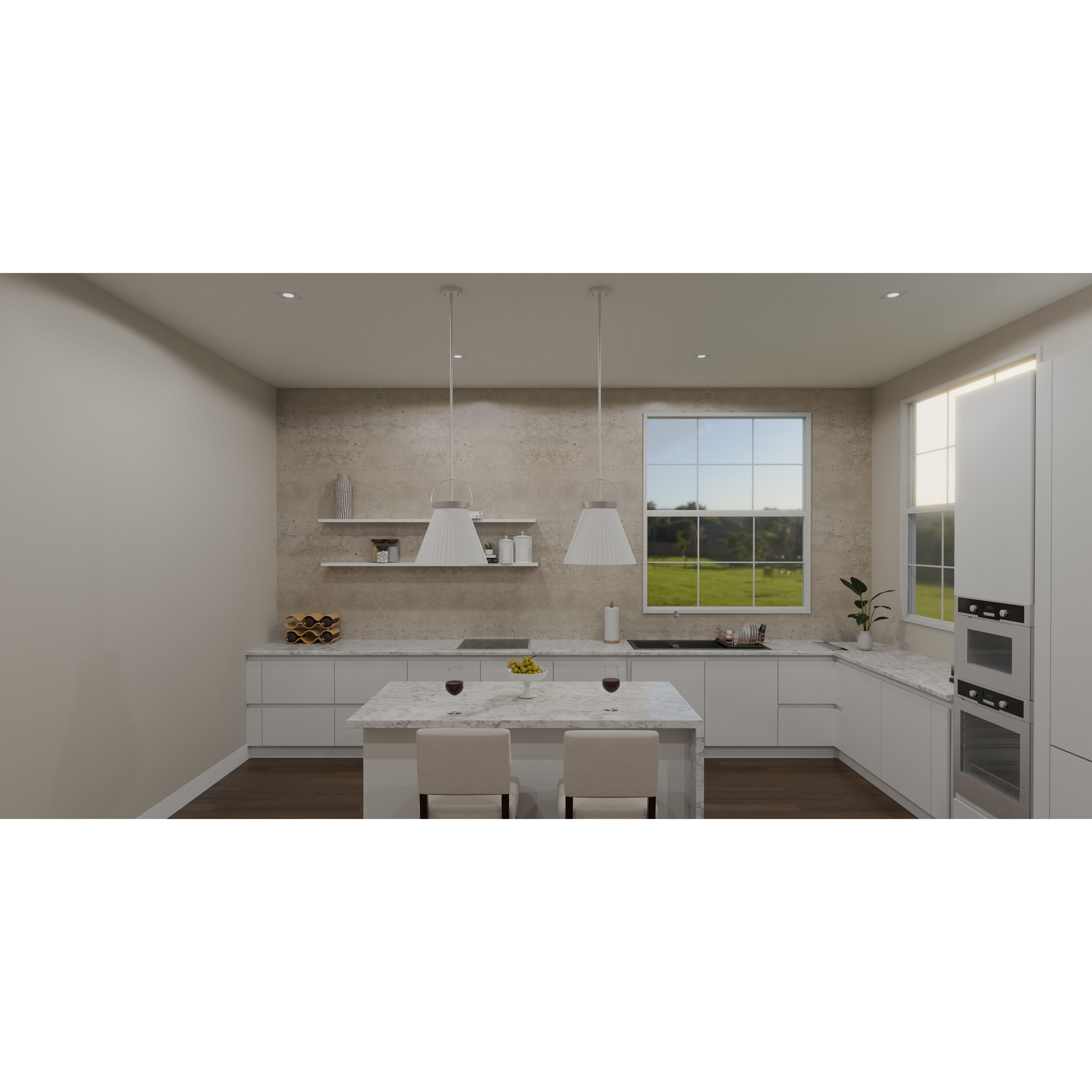 Thibault 1 Light 16 inch Brushed Nickel Pendant Ceiling Light, Large