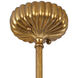 Clove 3 Light 22 inch Antique Gold Leaf Pendant Ceiling Light in Natural Linen Shade