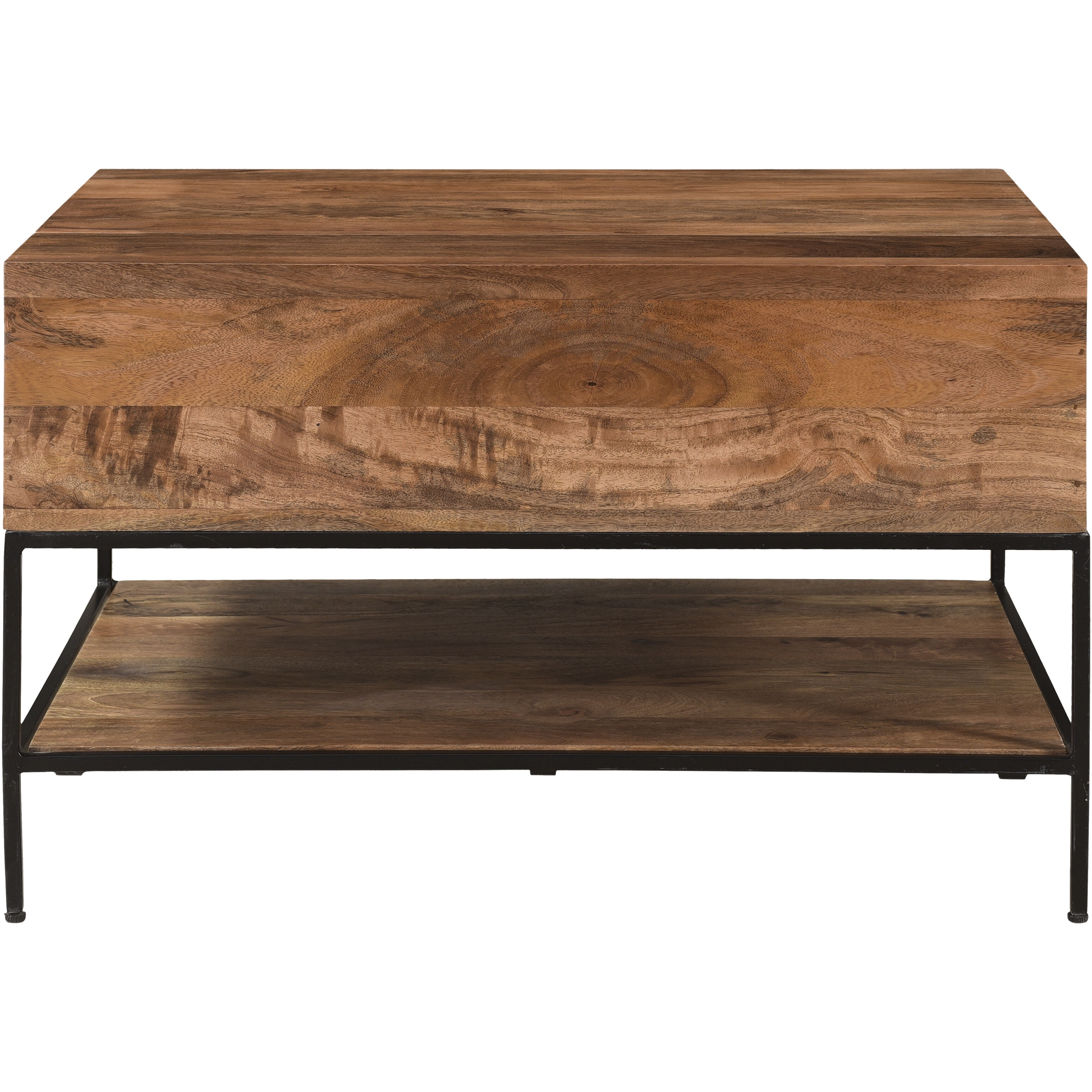 Carey 30 X 22 inch Natural with Black Coffee Table