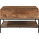Carey 30 X 22 inch Natural with Black Coffee Table