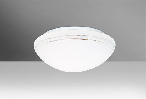 Bobbi 10 1 Light 10 inch Flush Mount Ceiling Light in Incandescent, Opal Cut Glass