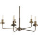 Sannah 5 Light 33 inch Bronze Chandelier Ceiling Light
