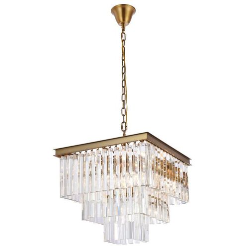 Sydney 13 Light 21.5 inch Satin Gold Chandelier Ceiling Light