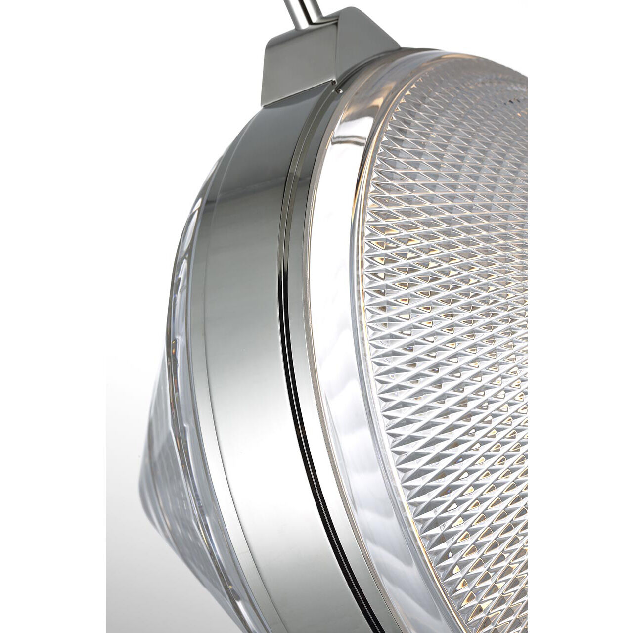 Waterford Copper Coast LED 15 inch Polished Nickel Karo and Olive Cut Pendant Ceiling Light