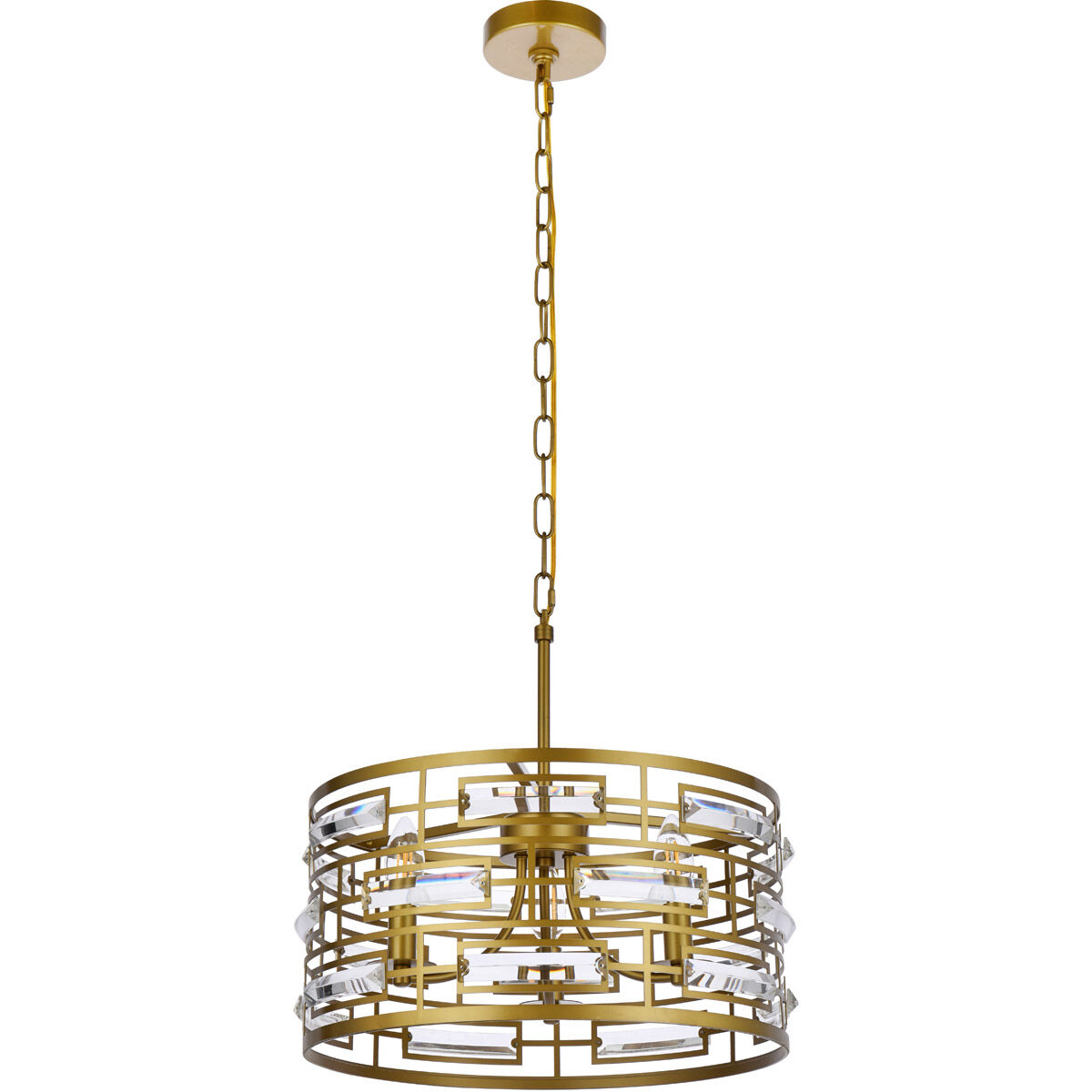 Kennedy 3 Light 17 inch Brass Pendant Ceiling Light