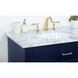 Americana 36 X 21.5 X 35 inch Blue Vanity Sink Set