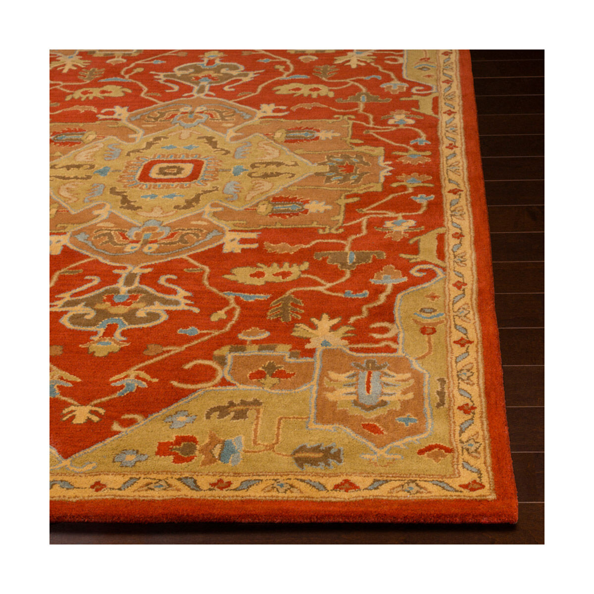 Caesar 48 inch Rust/Tan/Camel/Medium Gray Rugs, Wool