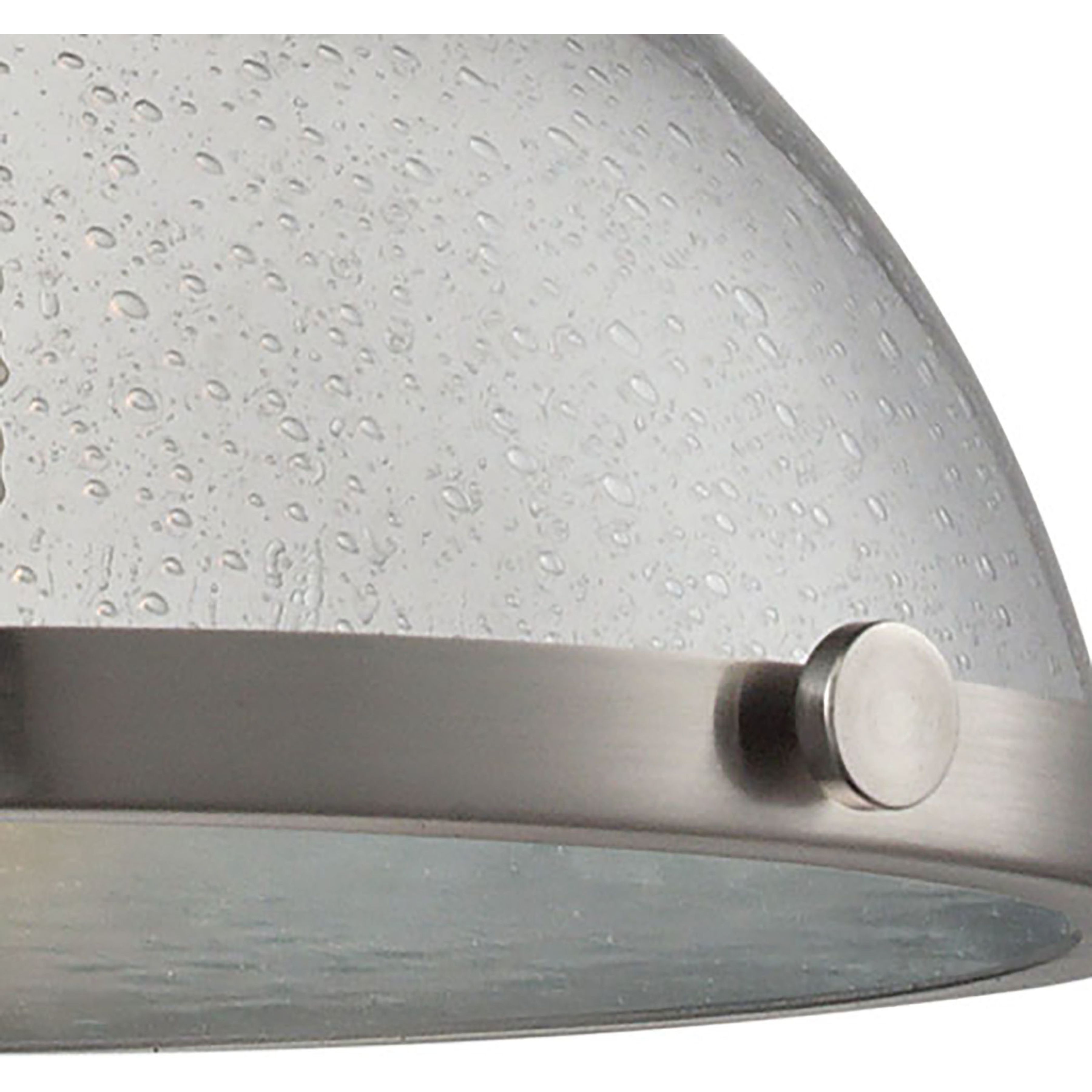 Chadwick Pendant Ceiling Light in Satin Nickel, Clear Seeded Glass