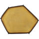 Merola 20.25 X 16.5 inch Antique Brass and Bronze Accent Table
