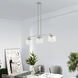 Aragon 3 Light 30 inch Brushed Nickel Linear Chandelier Ceiling Light