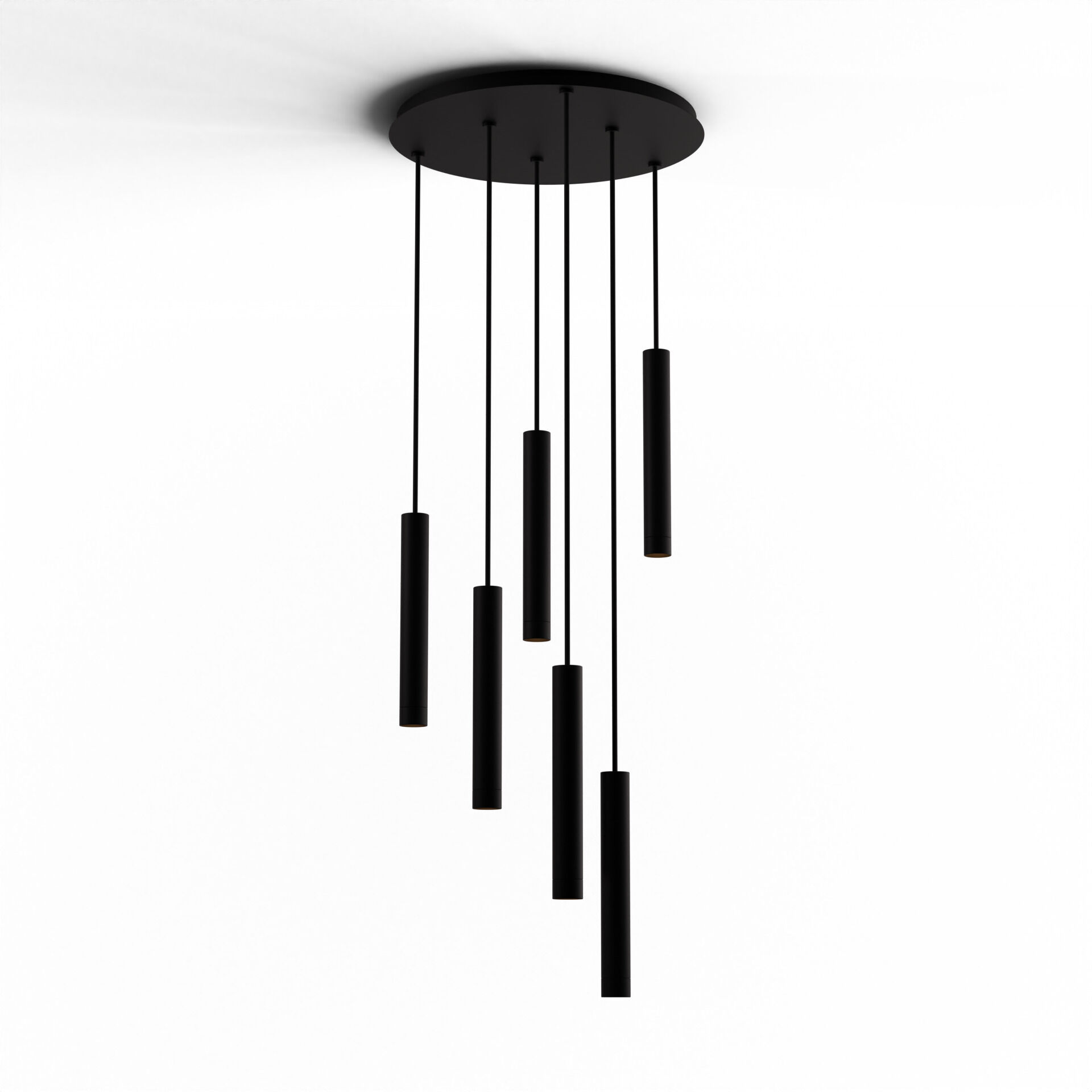 Combi LED 18 inch Matte Black Pendant Ceiling Light, Suspension / Flush Mount 2-in-1
