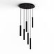 Combi LED 18 inch Matte Black Pendant Ceiling Light, Suspension / Flush Mount 2-in-1