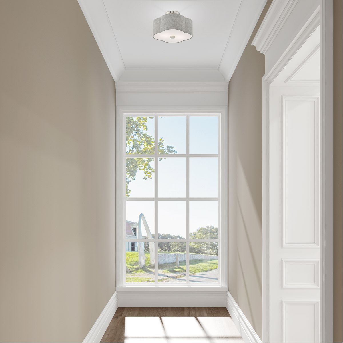 Kalmar 2 Light 13 inch Brushed Nickel Semi-Flush Mount Ceiling Light