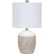 Marajo 21.5 inch 100 watt Beige and White Table Lamp Portable Light