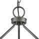 North Shore 3 Light 24 inch Iron with Palisade Gray Outdoor Pendant