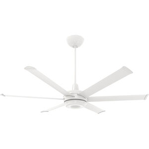 es6 60 inch White Indoor/Outdoor Ceiling Fan