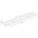 Modern LED 27 inch Polished Chrome Vanity Light Wall Light