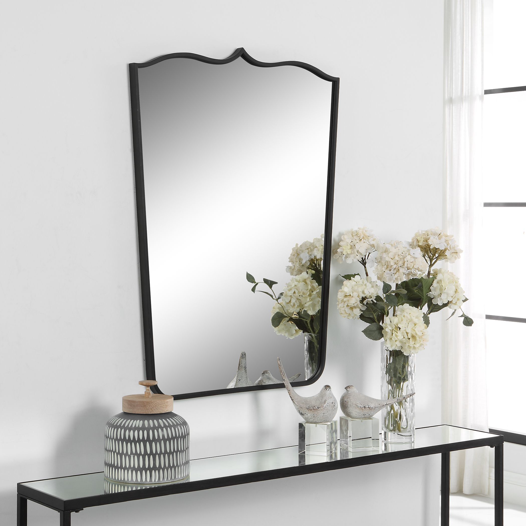 Tiara 40 X 29 inch Satin Black Mirror