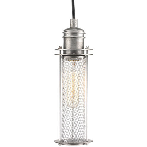 Industrial 1 Light 5 inch Galvanized Pendant Ceiling Light