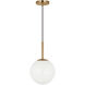 Nube LED 9 inch Satin Brass Pendant Ceiling Light