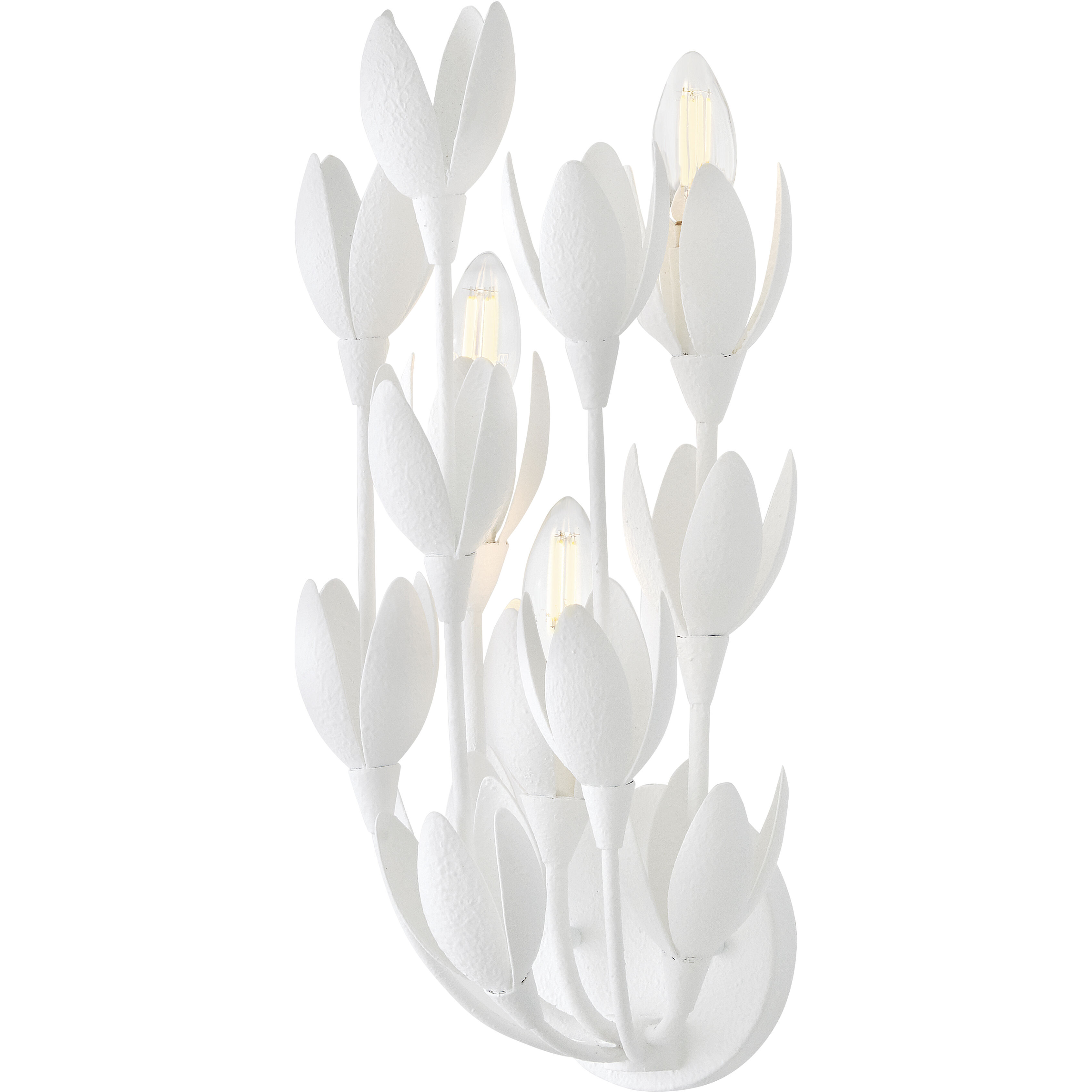 Lisa McDennon Flora 3 Light 7 inch Textured Plaster Sconce Wall Light, Sconce