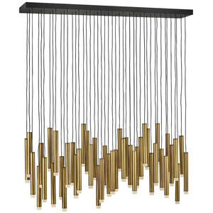 Harmony LED 48 inch Heritage Brass Chandelier Ceiling Light, Linear & Oval