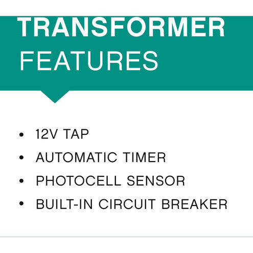 Standard 12v 150.00 watt Black Landscape Transformer