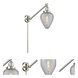 Geneseo 35 inch 60.00 watt Satin Nickel Swing Arm Wall Light, Franklin Restoration